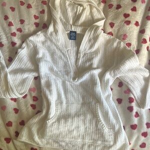 Y2K White Knit Hoodie